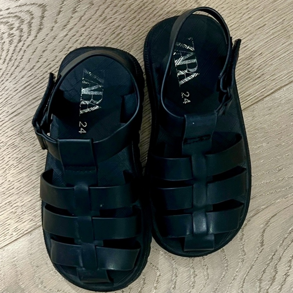 Zara Kids Classic Black Sandals